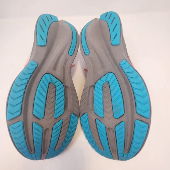 Saucony Ride 16 Running Shoes Men Size 11 White Teal Orange Comfort Sneakers